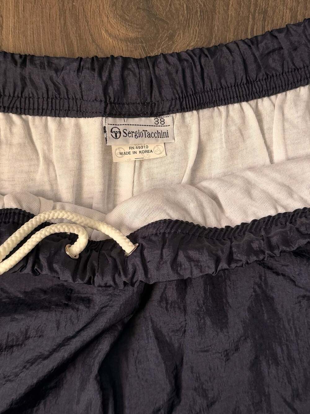 Vintage Sergio Tacchini Blue Windbreaker Track Pants Size 38 - Picture 7 of 7